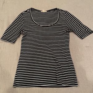 Banana Republic Navy/White Striped Shirt